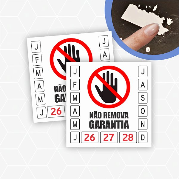 Lacre Casca De Ovo Destrutível Selo De Garantia 2x2cm Sem Personalização