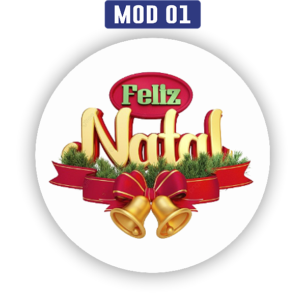 Adesivos Personalizados: "Feliz Natal" - 4x4cm