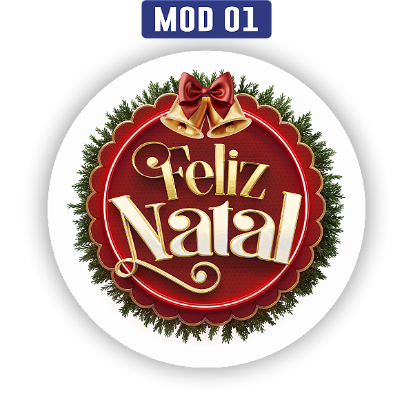 Adesivos Personalizados: "Feliz Natal" - 4x4cm