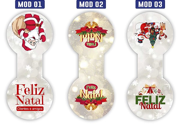 Adesivo Lacre Fecha Sacola Personalizado - Natal