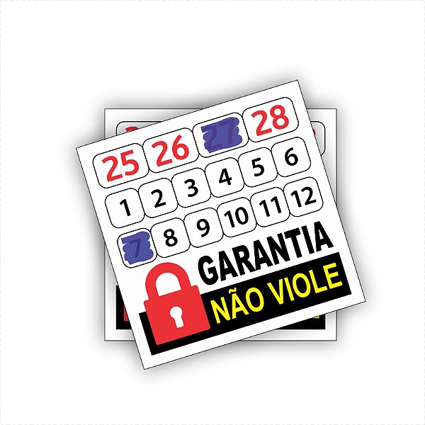 Lacre Casca de Ovo - Garantia Não Viole - 1x1cm