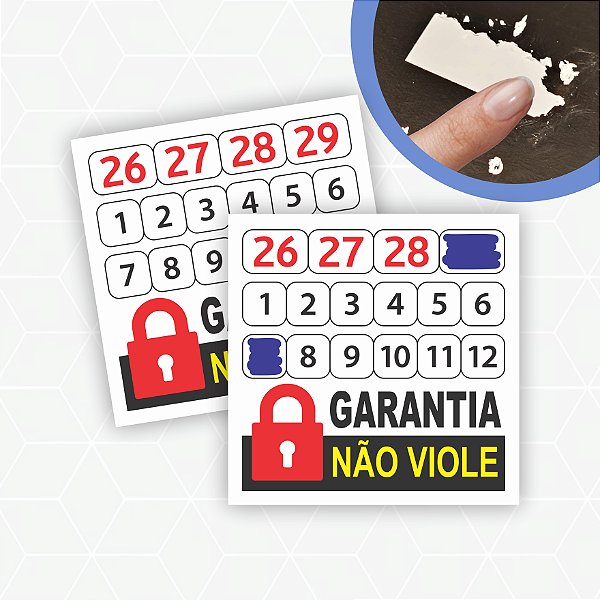 Lacre Casca de Ovo - Garantia Não Viole - 1x1cm