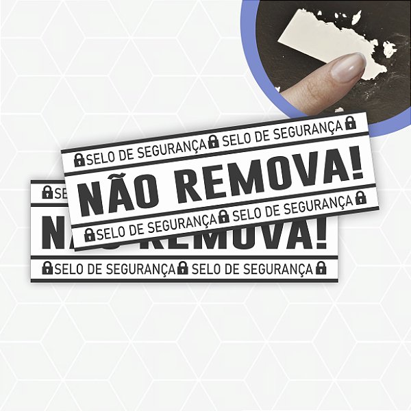 Lacre Casca de Ovo 1x3cm / Selo de Segurança! Não remova