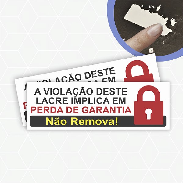 Lacre Casca de Ovo 1x3cm / Modelo Padrão