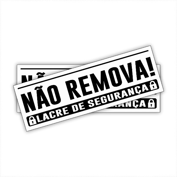 Lacre Casca de Ovo 1x3cm / Não remova. Lacre de Segurança
