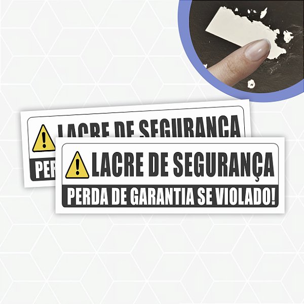 Lacre Casca de Ovo 1x3cm / Lacre de Segurança! Modelo Padrão