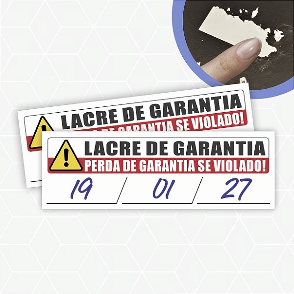 Lacre Casca de Ovo 1x3cm / Lacre de Garantia! Perda de garantia se violado