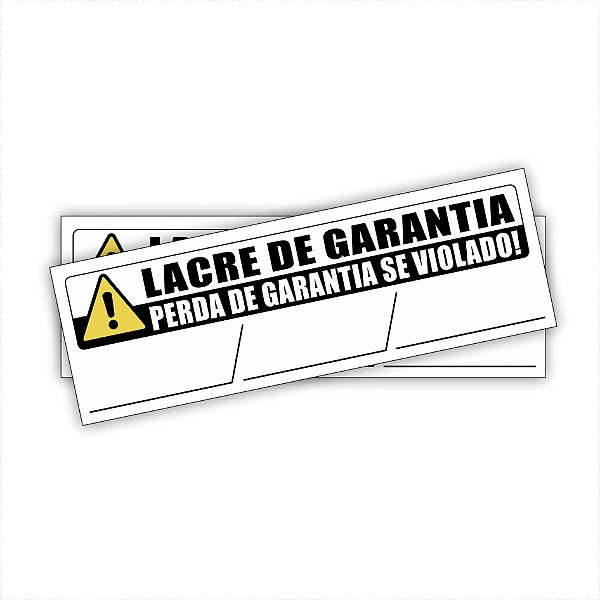 Lacre Casca de Ovo 1x3cm / Lacre de Garantia Padrão