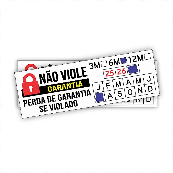 Lacre Casca de Ovo 1x3cm / Modelo Não Viole! Garantia!
