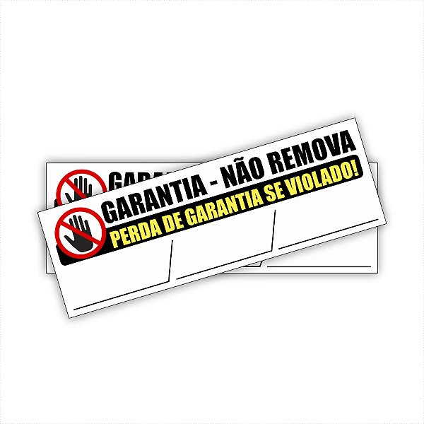 Lacre Casca de Ovo 1x3cm / Garantia, não remova!
