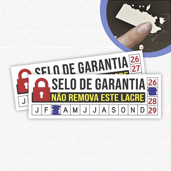 Lacre Casca de Ovo 1x3cm / Modelo Padrão 07