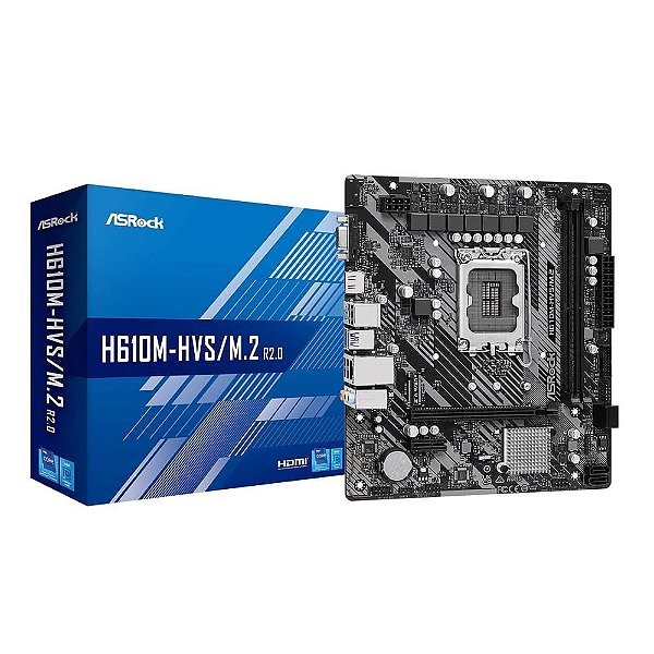 Placa Mãe AsRock H610M-HVS/M.2 LGA1700 DDR4 mATX