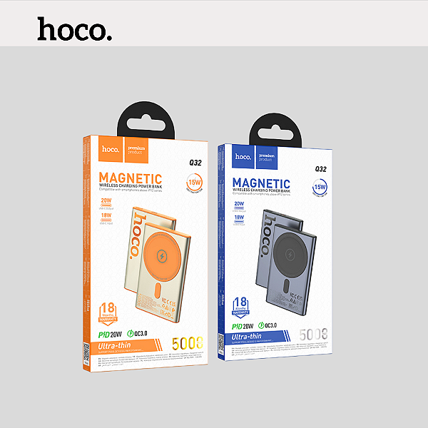 Hoco. Magnetic Wireless Charging Power Bank Q32