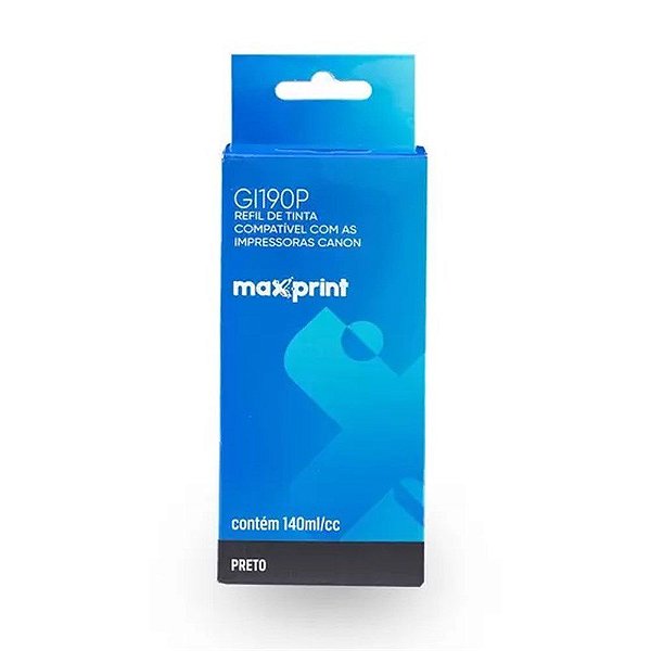 TINTA CANON GI190P - 190P (140ML) BLACK MAXPRINT REF.:61000009