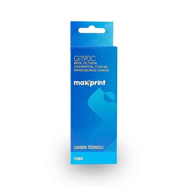 TINTA CANON GI190C - 190C (100ML) CIANO MAXPRINT REF.:61000010