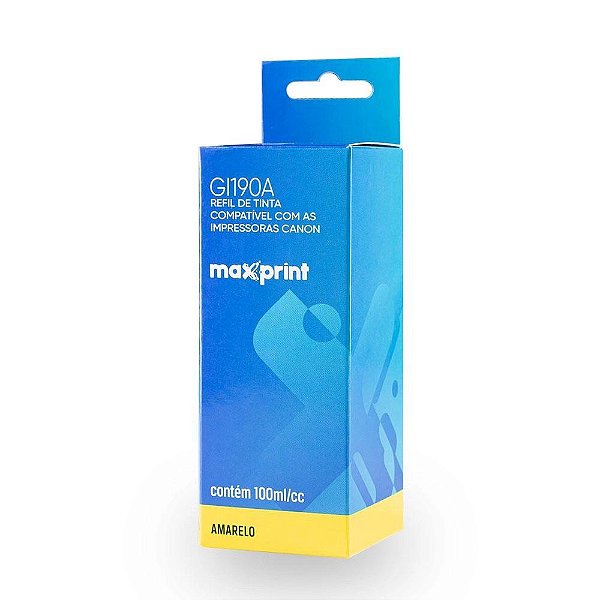 TINTA CANON GI190C - 190Y (100ML) YELLOW MAXPRINT REF.:61000012