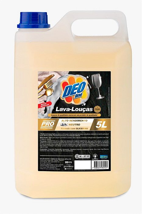 DETERGENTE LAVA LOUÇA NEUTRO DEO LINE 5L REF.:160016-5