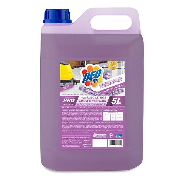 DETERGENTE P/ LAVADORA DE PISO CAMPO DE LAVANDA - DEO LINE 5 L
