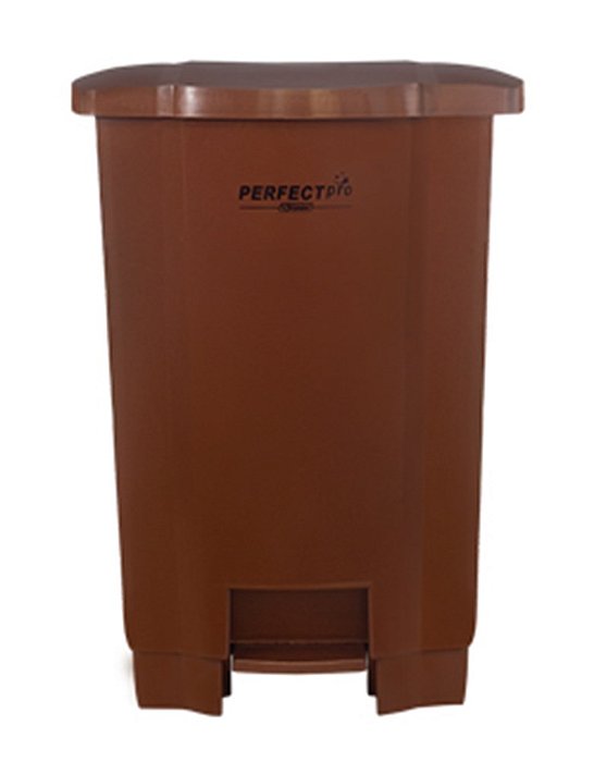 LIXEIRA MARROM 50L PEDAL PERFECT - REF.:972286