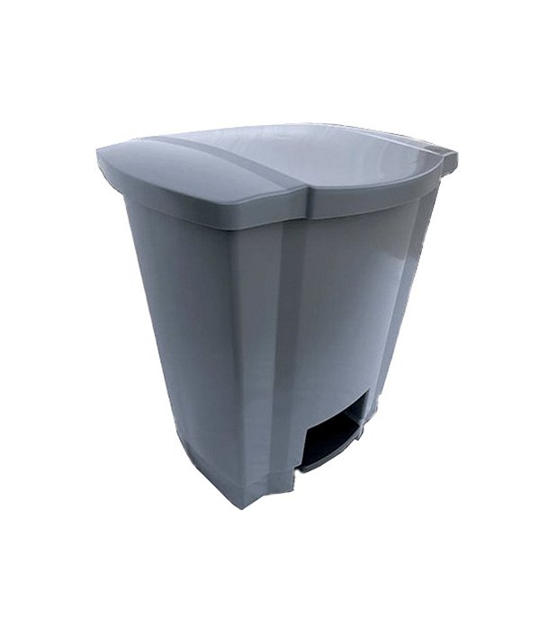 LIXEIRA CINZA C PEDAL PRETO COLETA SELETIVA 18L TONK REF.:2203071003