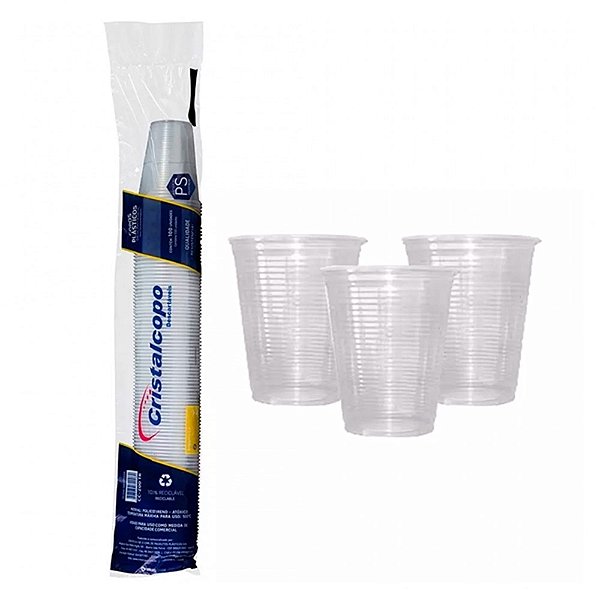 COPO DESCARTAVEL 150ML TRANSP. PCT C/100UNI CRISTALCOPO