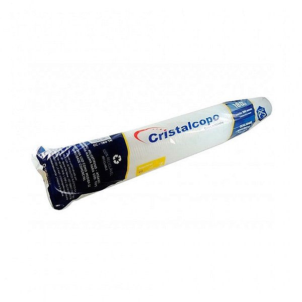 COPO DESCARTAVEL 180ML TRANSP. PCT C/100UNI CRISTALCOPO