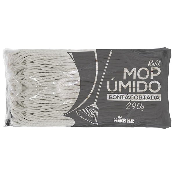 MOP UMIDO REFIL 290GR. ALGODAO PONTA CORTADA - NOBRE REF.:32972