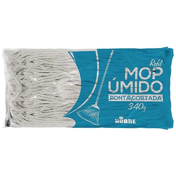 MOP ÚMIDO REFIL 340GR. ALGODAO PONTA CORTADA - NOBRE