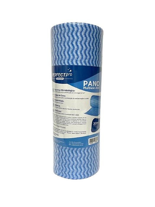 PANO MULTIUSO (ROLO C/28CM X 30M PICOTADO APROX 50CM) AZUL - NOBRE REF.:57253