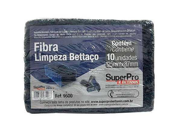 FIBRA LIMPEZA BETTACO PEQUENA 125X87MM PCT/10 UNIDADES REF.:9500