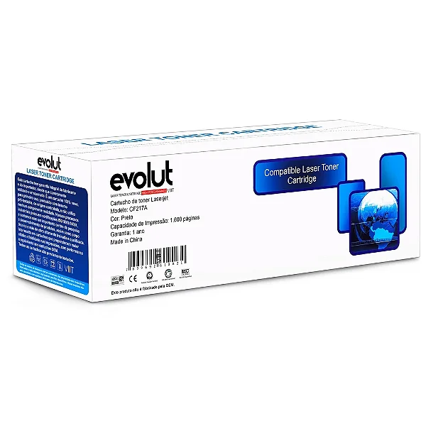 CART. TONER COMP. HP CF217A C/ CHIP 1.6K EVOLUT