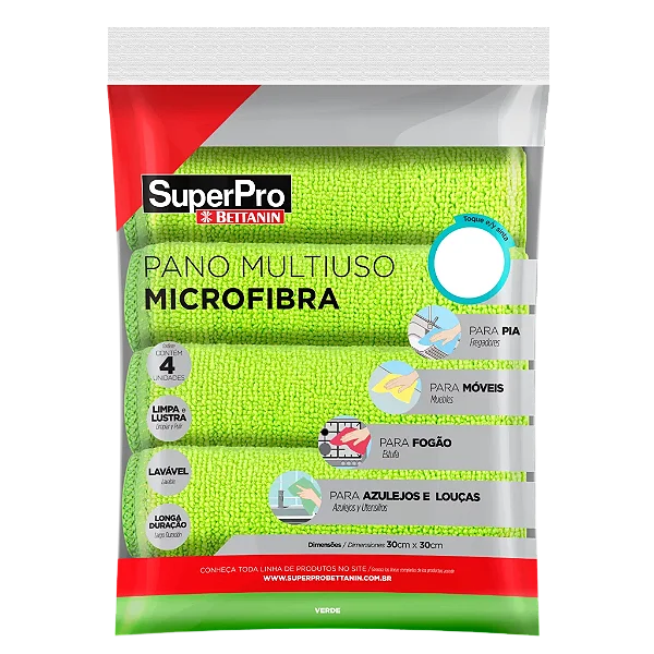 PANO MICROFIBRA MULTIUSO VERDE SUPERPRO REF.: SP9324VD