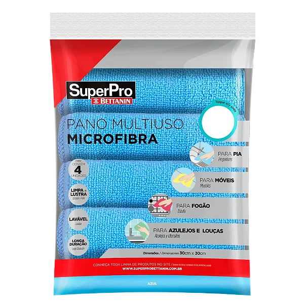 PANO MICROFIBRA MULTIUSO AZUL SUPERPRO REF.: SP9324AZ