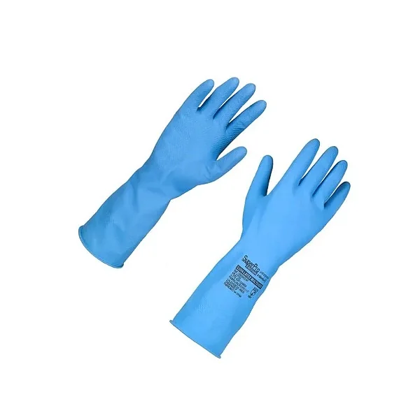 LUVA LATEX MULTIUSO "P" AZUL SUPERPRO REF.:13000AZ/4P