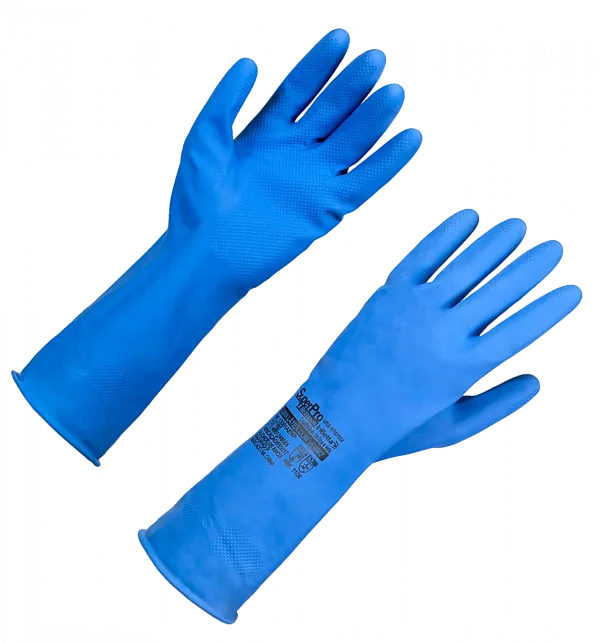 LUVA LATEX MULTIUSO "G" AZUL SUPERPRO REF.:13000AZ/4G