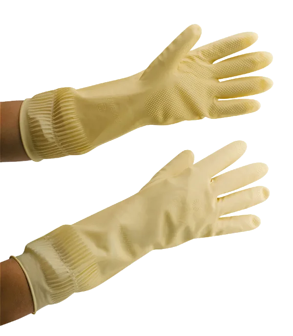 LUVA LATEX RANHURADA PUNHO LONGO M SUPER PRO REF.:SP13005/4M