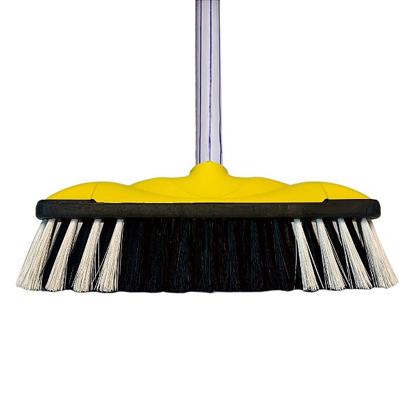 VASSOURA PELO SINTETICO COM CABO 96 TUFOS AMARELO REF.: 60040115