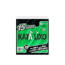 SACO P/LIXO 15LT (40x45x0,03) PRETO PCT C/20UND KATA LIXO