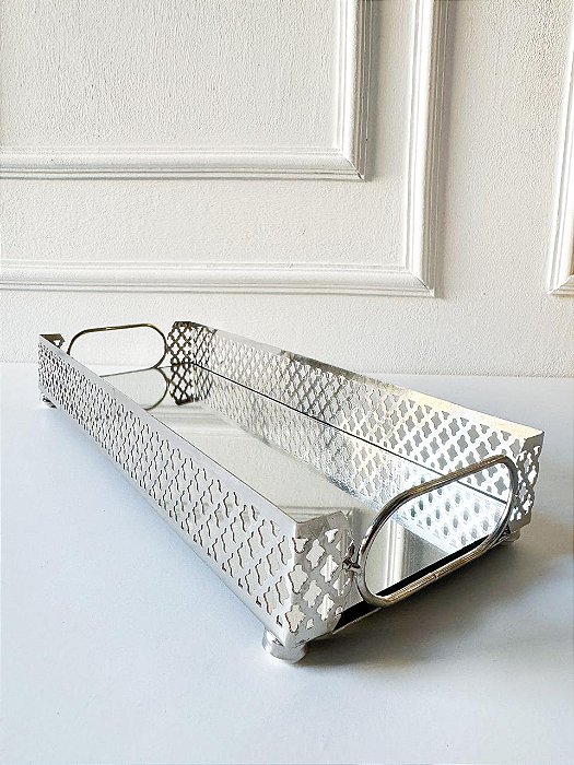 Bandeja Gênova Espelhada Prata