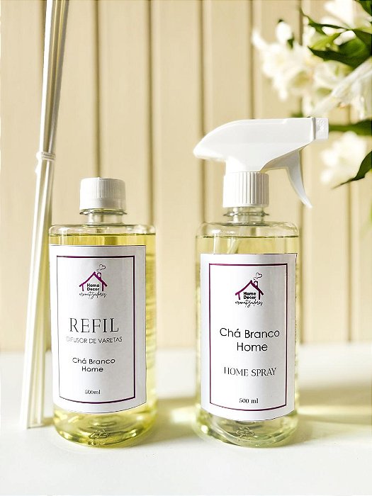 Kit Refil + Home Spray Chá Branco 500ml