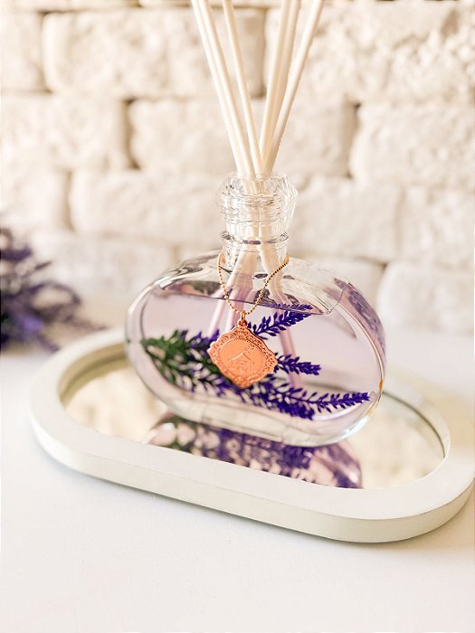 Difusor Lavanda Home 300ml + Bandeja Oval Branca P