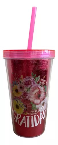 Copo Rosa Gratidão Rosa Check