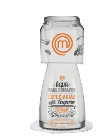 Moringa de Vidro 500ml com Copo e Tapetinho Masterchef