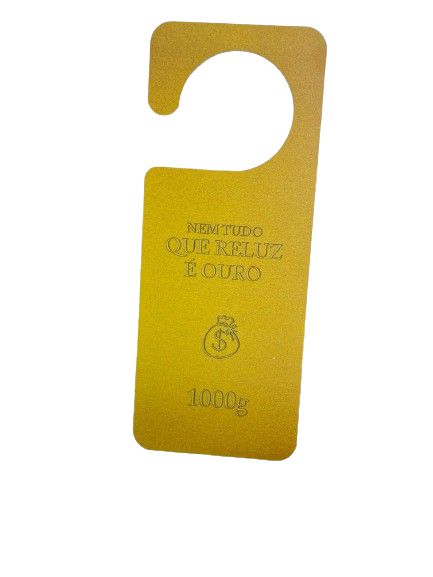 Aviso de Porta - Decoracao Divertida - Barra de Ouro