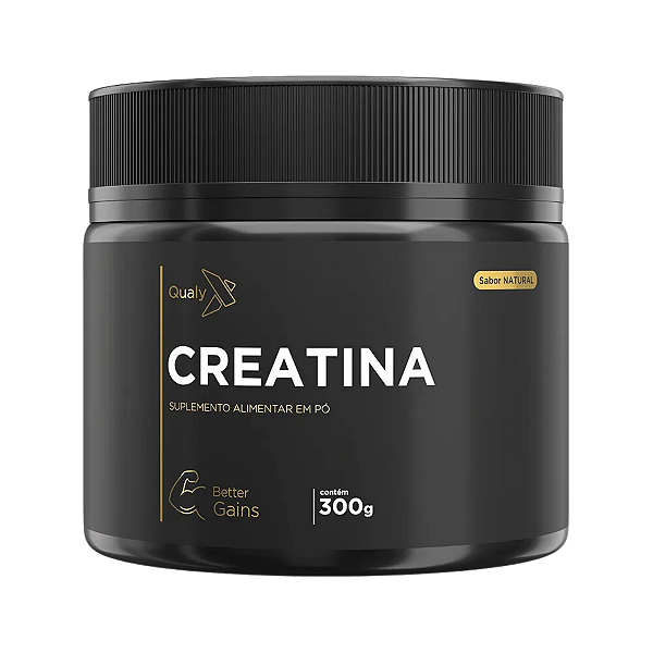 Creatina Monohidratada Pura 300g QualyNutri - Suplemento para Ganho de Massa Muscular e Energia