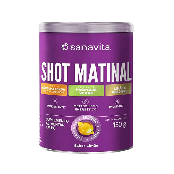 Shot Matinal Sanavita Sabor Limão 150g – Energia e Vitalidade Natural