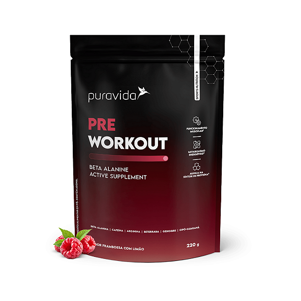 Pré Treino Pre WorkOut Puravida 220g