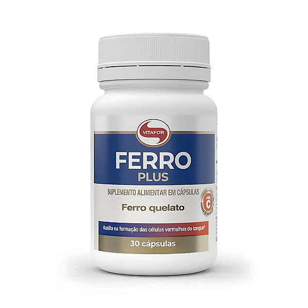 Ferro Plus 30 Cápsulas Vitafor – Suplemento de Ferro com Vitaminas
