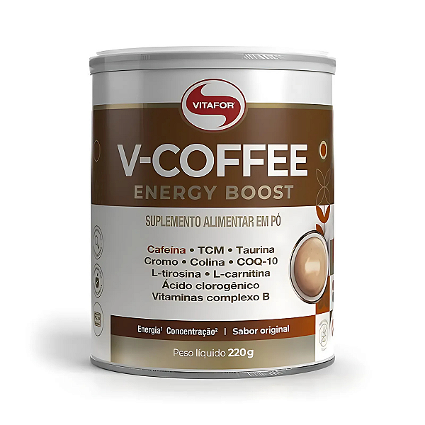 V-Coffee Energy Boost 220g Vitafor Café Energético em Pó