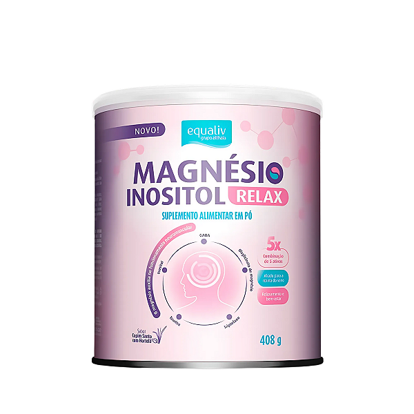 Magnésio Inositol Relax Gaba 408g – Suplemento em Pó para Bem-Estar e Equilíbrio